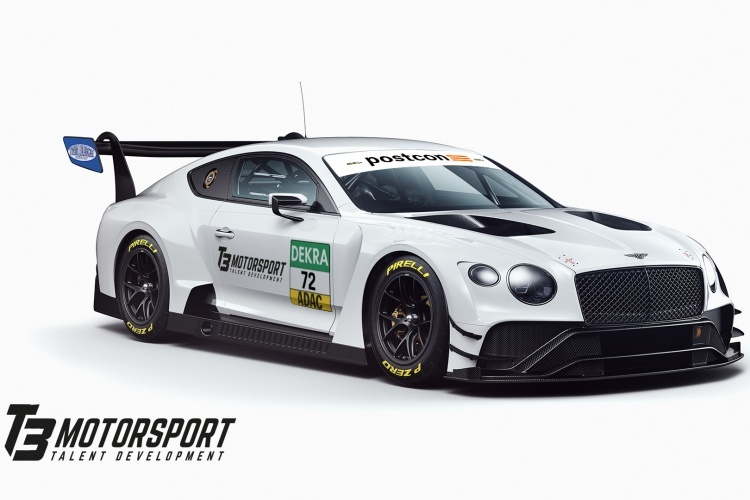 Erste Zeichnung des Bentley Continental GT3 von T3 Motorsport