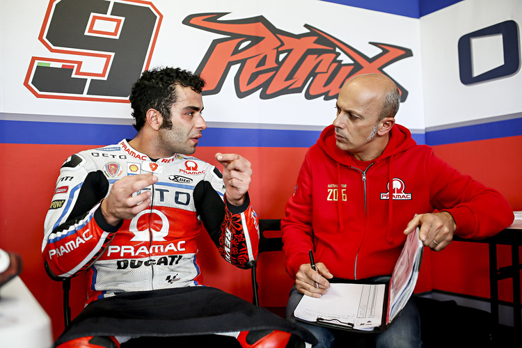 Danilo Petrucci mit Crew-Chief Daniele Romagnoli