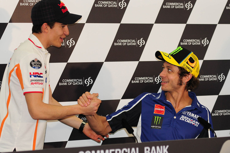 Shake Hands: Marc Marquez und Valentino Rossi