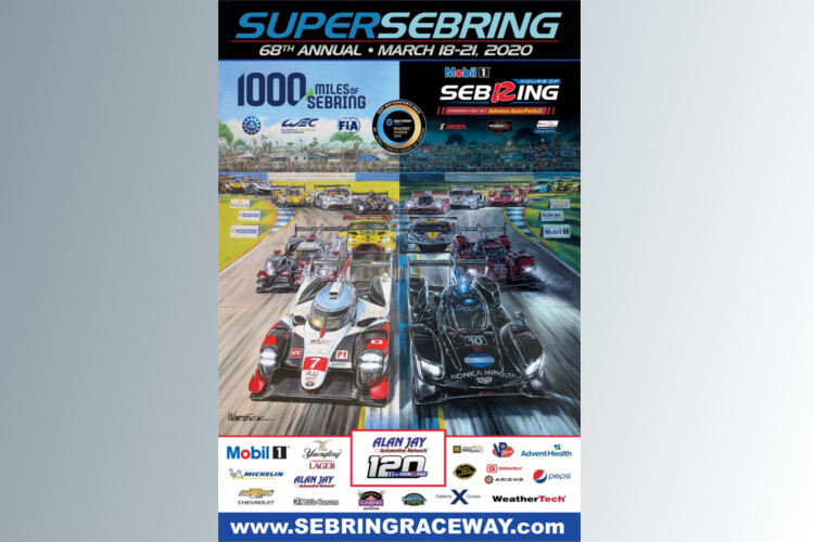 So sieht das Poster für das Event in Sebring aus