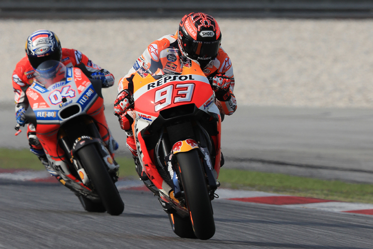 Marc Márquez vor Andrea Dovizioso