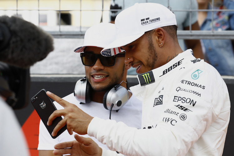 Nicolas und Lewis Hamilton in Austin 2017