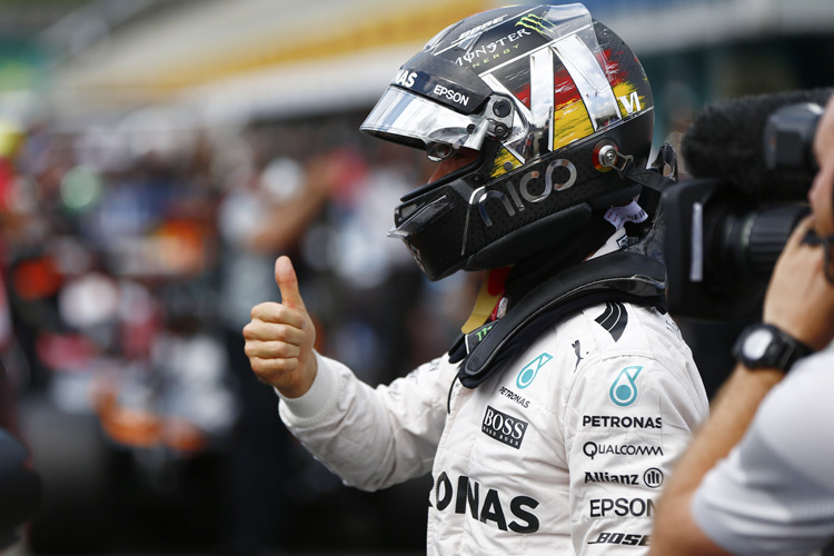 Daumen hoch: Pole-Position für Nico Rosberg