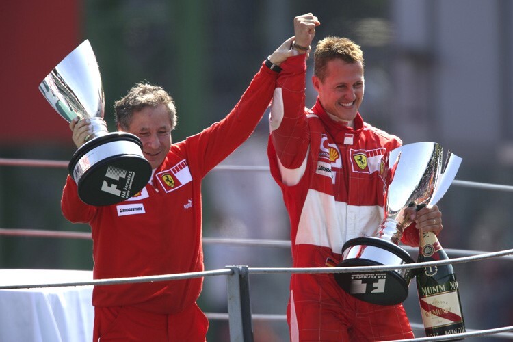 Jean Todt und Michael Schumacher zu erfolgreichen Tage bei Ferrari