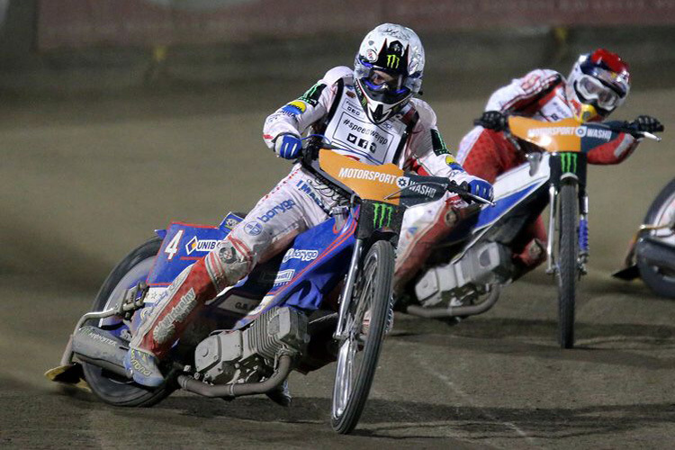 Das polnische Duo Gollob (vorne) und Hampel