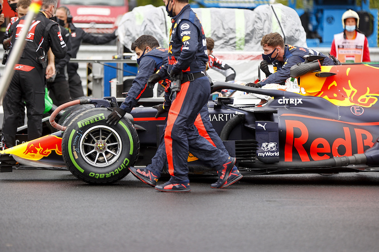 Max Verstappen crashte auf dem Weg zur Startaufstellung