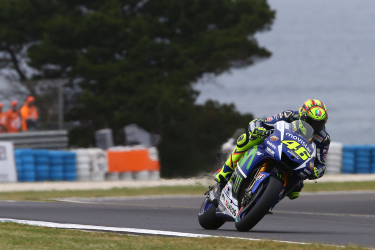 Valentino Rossi auf dem Weg zur siebtbesten Quali-Zeit