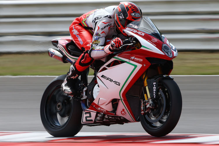 Leon Camier mit der MV Agusta F4 in Misano