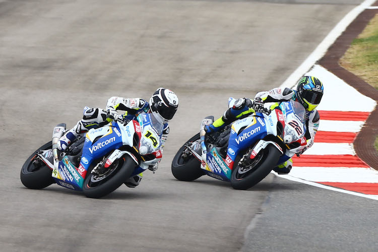 Alex Lowes und Randy de Puniet in Portimao