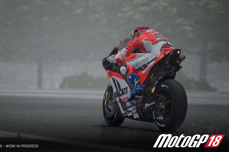 Es ist nicht immer schönes Wetter - auch im Game MotoGP 18