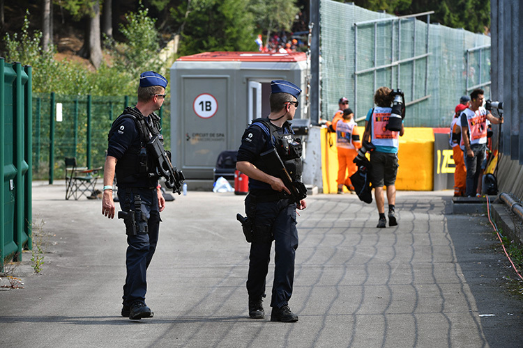 Polizeibeamte am Circuit de Spa-Francorchamps
