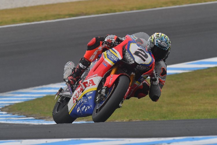 Leon Camier mit der Moriwaki-Honda beim Saisonauftakt in Australien