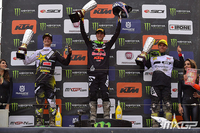 Podium in Arco: Thomas Covington, Jorge Prado und Henry Jacobi (v.l.)