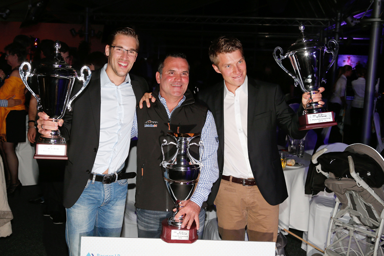 Böttner (Mitte) mit den Champions Asch und Götz