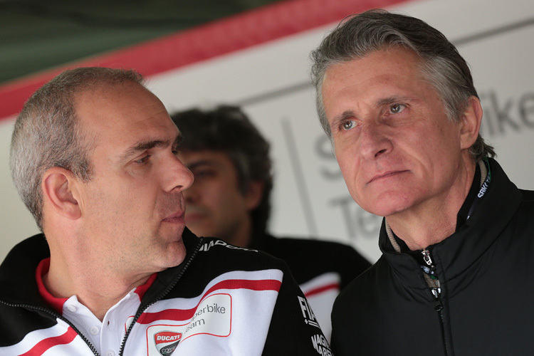 Ducati-Manager Marinelli (li.) und Ciabatti