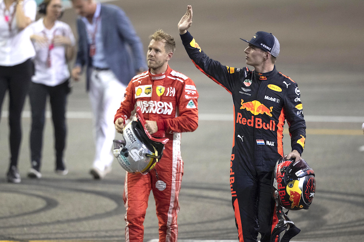 Max Verstappen mit Sebastian Vettel