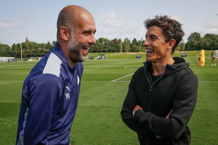 Star-Coach Pep Guardiola und Marc Márquez verstanden sich bestens