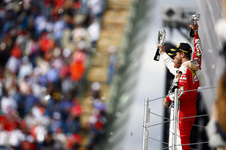 Nico Rosberg und Sebastian Vettel in Mexiko 2016