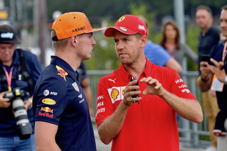 Max Verstappen und Sebastian Vettel