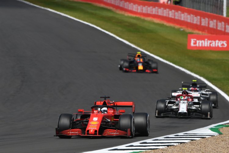 Sebastian Vettel in Silverstone