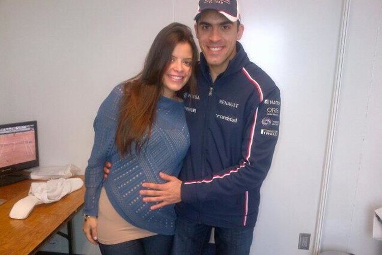 Gaby und Pastor Maldonado im Fahrerlager von Montreal
