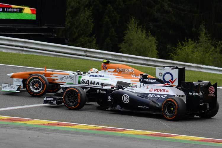 Pastor Maldonado geriet wieder einmal mit Adrian Sutil aneinander