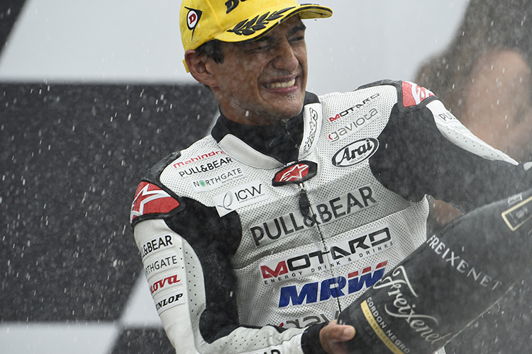 Jorge Martin auf dem Moto3-Podest in Brünn