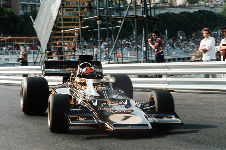 Emerson Fittipaldi 1973 in Monaco: Immer sauschnell, aber nie Sieger