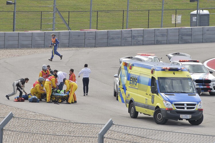 Nach dem Crash von Vazquez wurde das Moto2-Quali abgebrochen