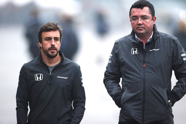 Fernando Alonso und Eric Boullier: Drei Jahre mit Honda waren hart