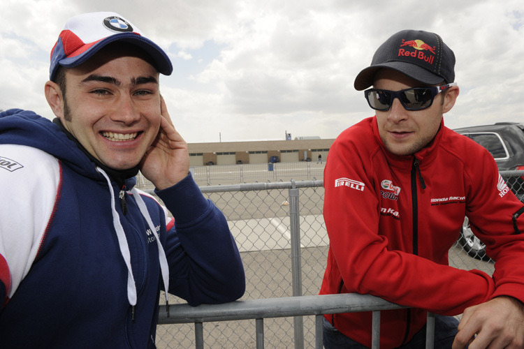 Leon Haslam (li.) und Jonathan Rea