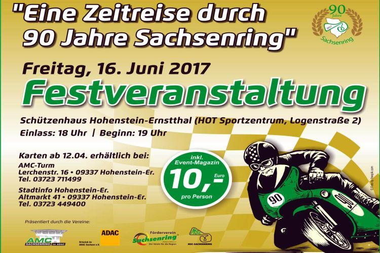 Am 16. Juni 2017 können Sie eine Zeitreise durch 90 Jahre Sachsenring erleben