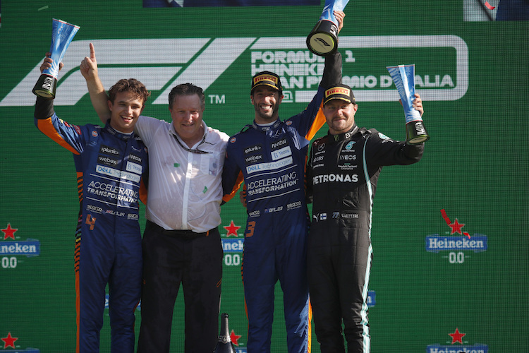 Norris, Ricciardo, Bottas