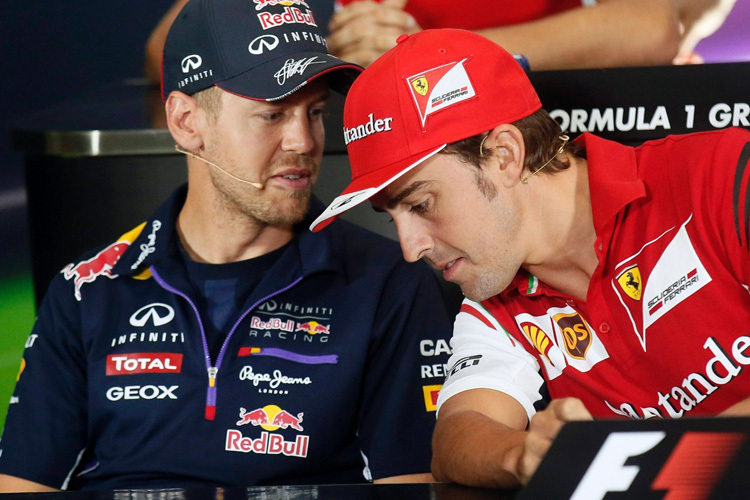 Sebastian Vettel und Fernando Alonso