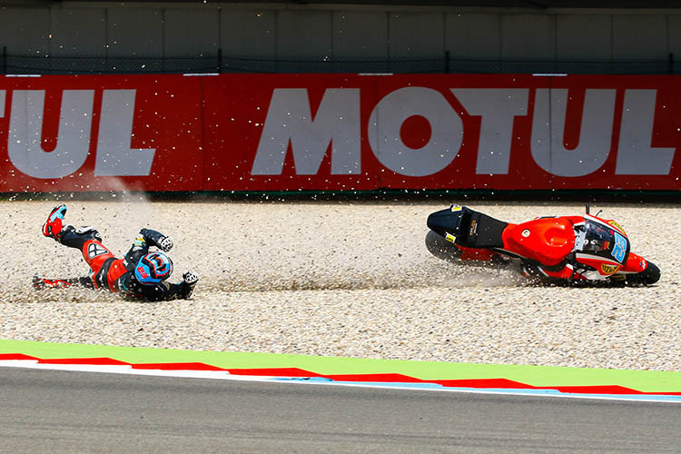 Marcel Schrötter stürzte im ersten Moto2-Training von Assen