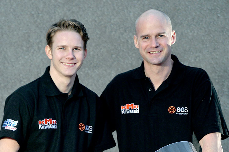 Danny Webb (li.) mit seinem Teamchef Ryan Farquhar