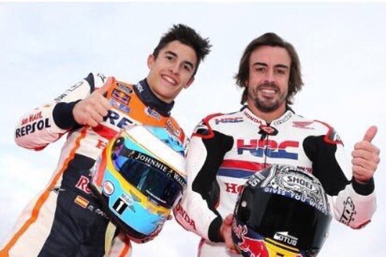 Marc Márquez mit Fernando Alonso