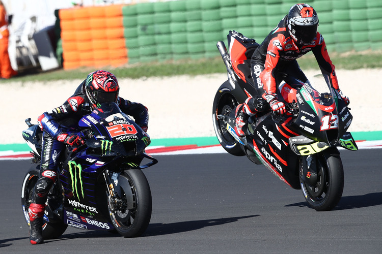 Nicht nur wegen des Stoppies sorgte Maverick Viñales in Misano für Aufsehen