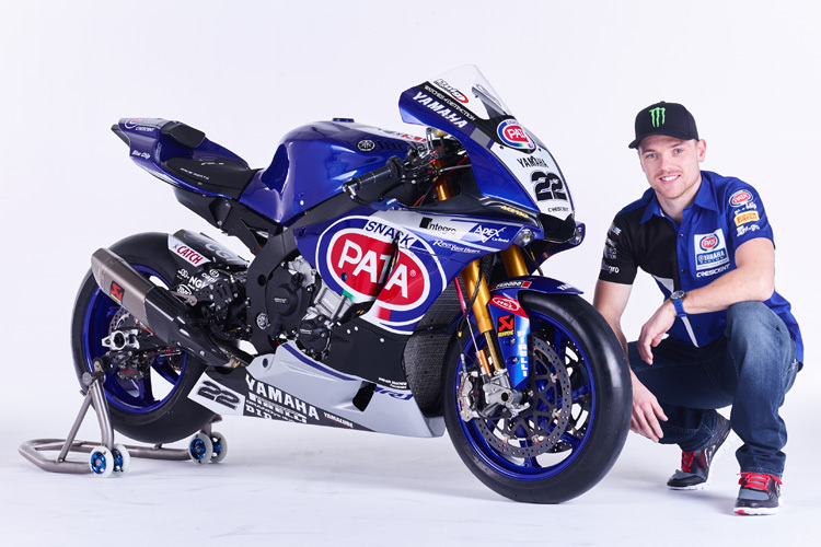 Alex Lowes mit seiner neuen Pata-Yamaha