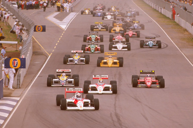 Der letzte Turbo-Grand-Prix: Prost vor Senna in den McLaren-Honda