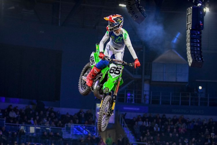 Jonathan Rea und seiner 250er MX-Kawasaki