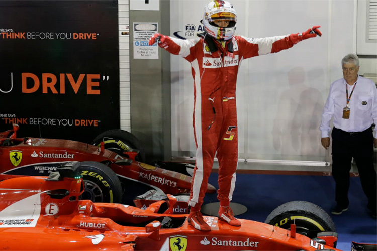 Sebastian Vettel: dritter Saisonsieg für Ferrari