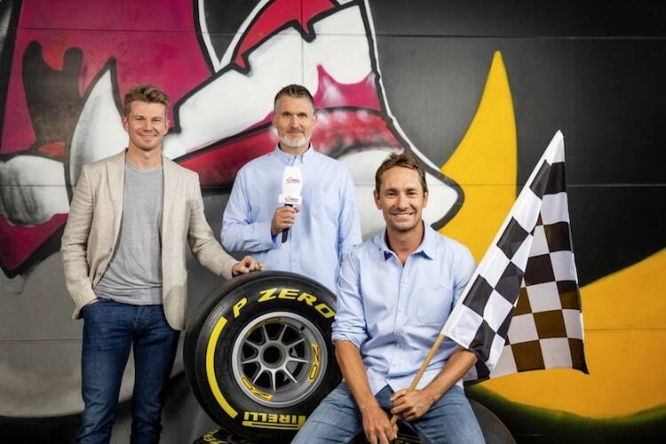 Die ServusTV-GP-Experten Nico Hülkenberg, Andreas Gröbl und Mathias Lauda