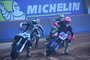Dirt-Track-Neuling Marcel Schrötter im Duell mit MotoGP-Pilot Aleix Espargaró