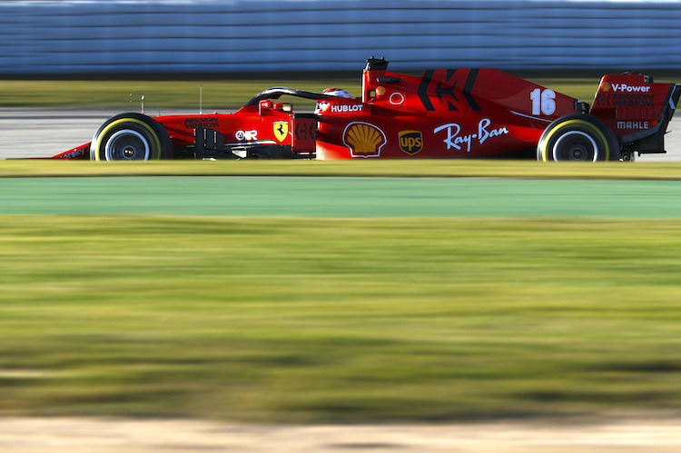 Charles Leclerc bestreitet den letzten Testtag für Ferrari
