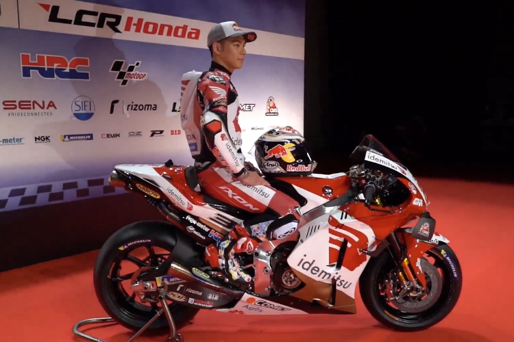 Taka Nakagami bei der Teamvorstellung für die MotoGP-Saison 2021