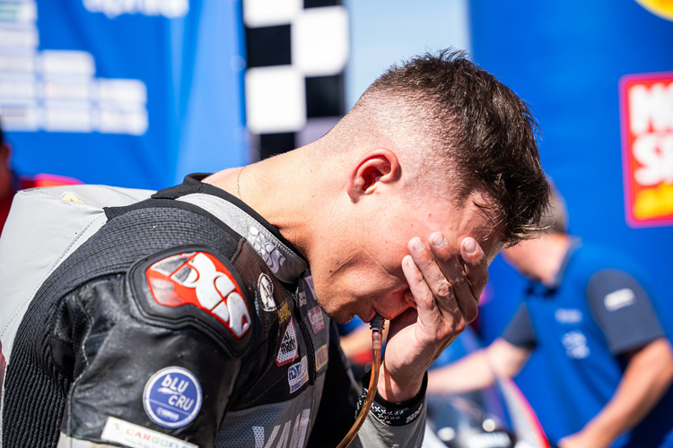 Andreas Kofler nach dem Rennen. Spaß schaut anders aus.