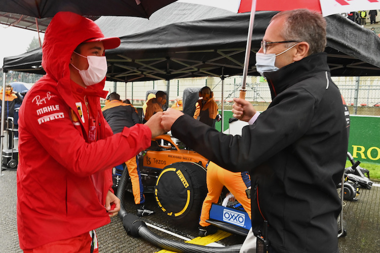 Charles Leclerc und Stefano Domenicali