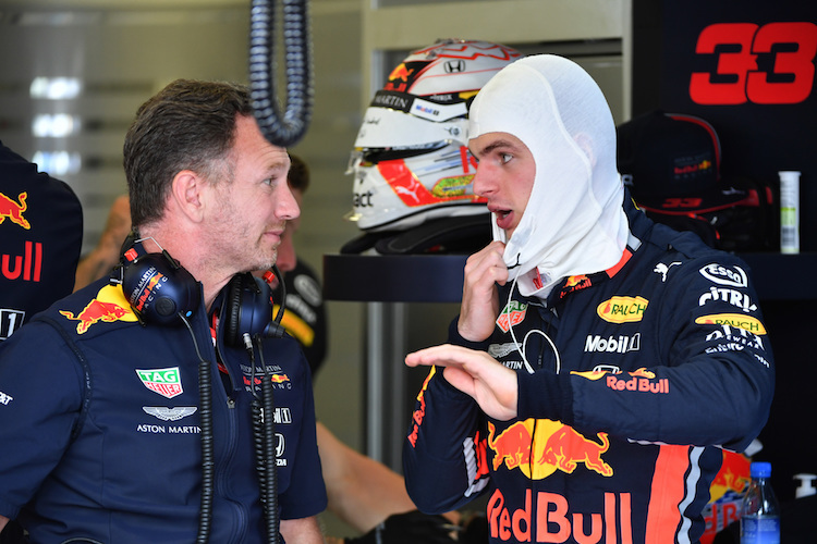 Christian Horner und Max Verstappen