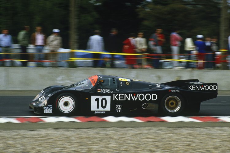 Der Porsche 962C, mit dem Jo Gartner zusammen mit Sarel van der Merwe und Kunimitsu Takahashi die 24 Stunden von Le Mans 1986 bestritt